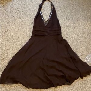 Brown halter dress
